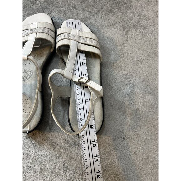 SAS Capri Comfort Women's White Leather Strappy Slingback Sandals Size 8 - Picture 7 of 10